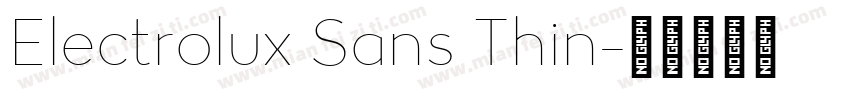 Electrolux Sans Thin字体转换